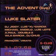 1998-07-31 - The Advent (Live PA) @ X-Club, Kadoc Disco, B …