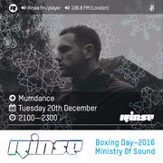 2016-12-20 - Mumdance - Rinse FM
