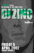 2002-04-05 - DJ Zinc @ Bass Frontiers, Subnine, Wellington