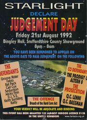 Thumbnail for File:1992-08-21 - Starlight Judgement Day, Bingley Hall, Staffordshire.jpg