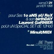 1998-01-31 - Laurent Garnier @ Rex Club, Paris