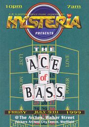 Thumbnail for File:1999-07-09 - Hysteria Presents The Ace Of Bass, The Arches, Sheffield, flyer 1.jpeg
