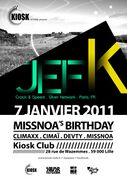 2011-01-07 - Jef K @ Missnoa's Birthday, Kiosk Club, Lille …