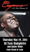 2011-05-19 - Tony Humphries @ Cayenne, NYC