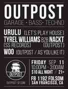 2015-09-11 - Tyrel Williams b2b Nackt @ Outpost, 1192 Fols …