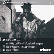 2016-09-07 - Hyroglifics, Foreign Beggars - Critical Sound …