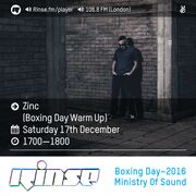 2016-12-17 - DJ Zinc - Rinse FM