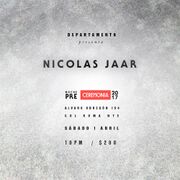 2017-04-01 - Nicolas Jaar @ Departamento, Mexico City