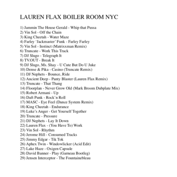 2019-12-07 - Lauren Flax @ Boiler Room NYC (Tracklist).png