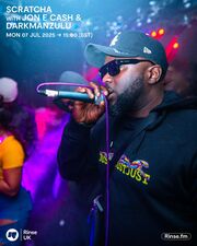 Thumbnail for File:2025-07-07 - Scratcha, Jon E Cash, DarkmanZulu - Rinse FM -3.jpg